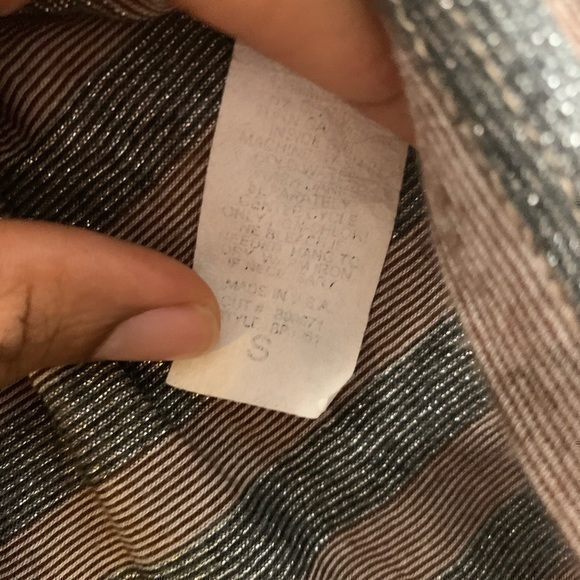 Glitter Stripped Mid Sleeve Top - Picture 3 of 5